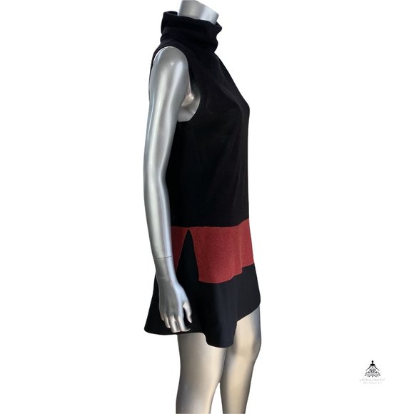 Robert Rodriguez Black Color Block Sleeveless Asymmetrical Top - Picture 3 of 5